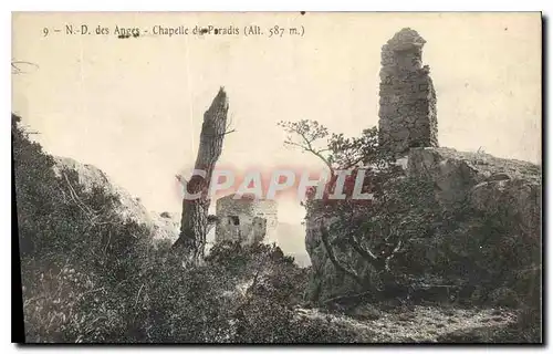 Cartes postales N D des Anges chapelle du Paradis