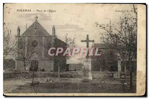 Cartes postales Miramas place de l'eglise