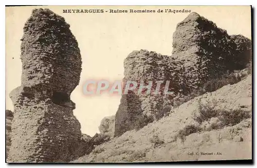 Ansichtskarte AK Meyrargues Ruines Romaines de l'Aqueduc