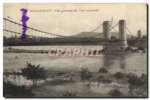Ansichtskarte AK Mallemort vue generale du Pont Suspendu