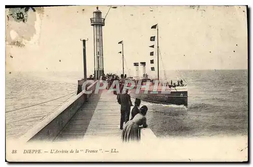 Ansichtskarte AK Dieppe l'Arrivee de la France