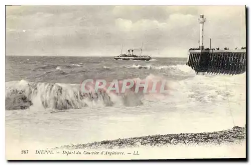 Cartes postales Dieppe Depart du Courier d'Angleterre