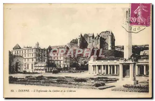 Ansichtskarte AK Dieppe l'Esplanade du casino et le chateau