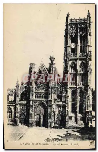 Cartes postales Dieppe L'Eglise Saint Jacques