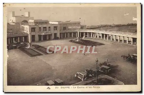 Cartes postales Dieppe Le Casino et les Tennis