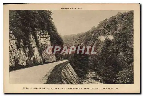 Ansichtskarte AK Jura route de St Laurent a Champagnole service d'Auto Cars PLM