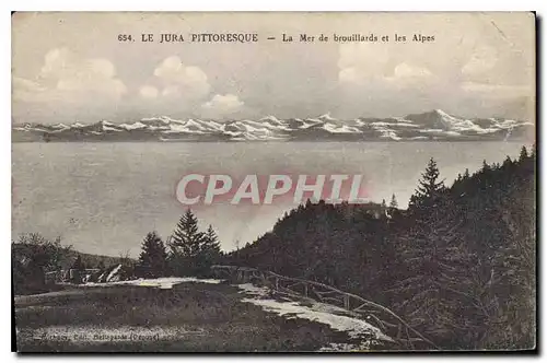 Ansichtskarte AK Jura Touriste la Mer de Brouillards et les Alpes