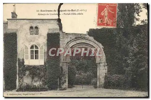 Ansichtskarte AK Environs de Nogent le Roi E et L Abbaye de Coulombs portail XIII siecle