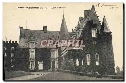 Cartes postales Chateau de Courtalain E et L cour interieure