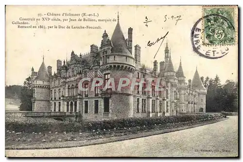 Cartes postales Chateau d'Esclimont E et L construit au XVI siecle par Jean de Bullion marquis de Gallardon rest