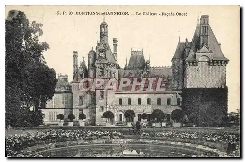 Cartes postales Montigny le Gannelon le chateau facade Ouest