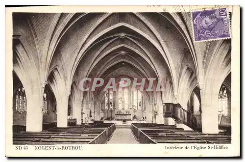 Cartes postales Nogent le Rotrou interieur de l'eglise St Hilaire