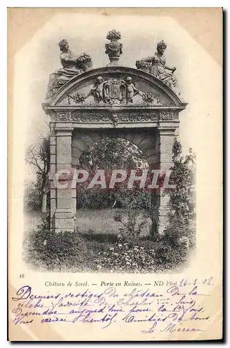 Cartes postales Chateau de Sorel porte en Ruines