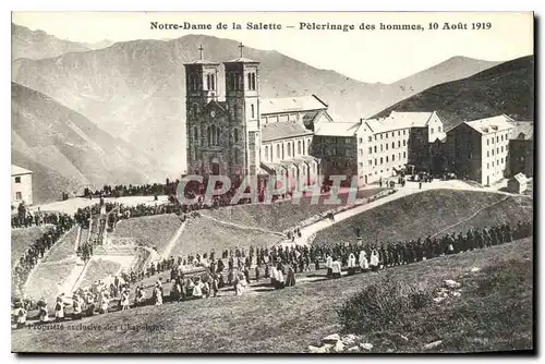 Cartes postales Notre Dame de la Salette Pelerinage des Hommes 10 Aout 1919