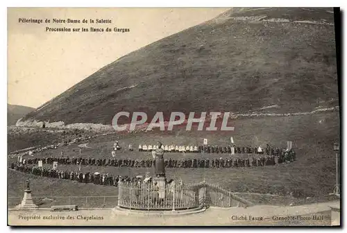 Cartes postales Pelerinage de Notre Dame de la Salette Procession sur les Flancs du Gargas