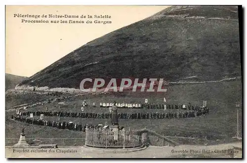 Cartes postales Pelerinage de Notre Dame de la Salette Procession sur les Flancs du Gargas