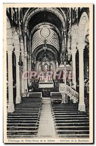 Cartes postales Pelerinage de Notre Dame de la Salette interieur de la Basilique