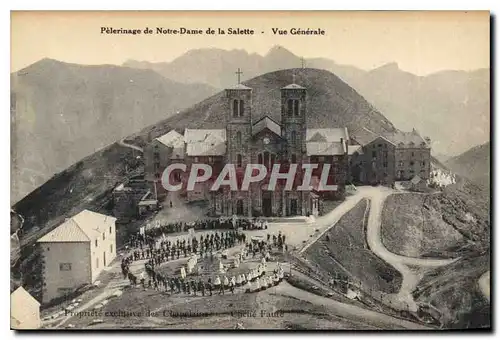 Cartes postales Pelerinage de Notre Dame de la Salette vue generale