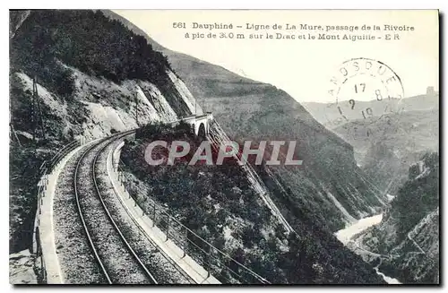 Cartes postales Dauphine Ligne de la Mure Passage de la Rivoire sur le Drac et le Mont Aiguille