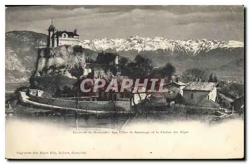 Cartes postales Environs de Grenoble les Cotes de Sassenage et la Chaine des Alpes