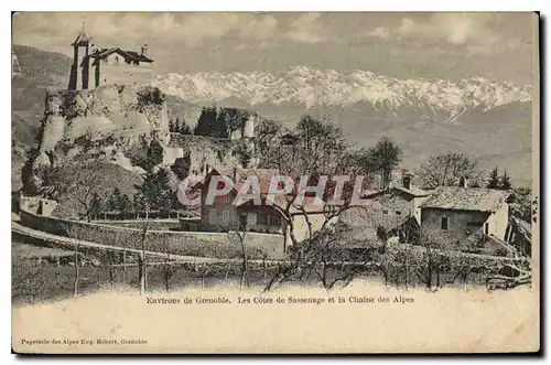 Cartes postales Environs de Grenoble les Cotes de Sassenage et la chaine des Alpes