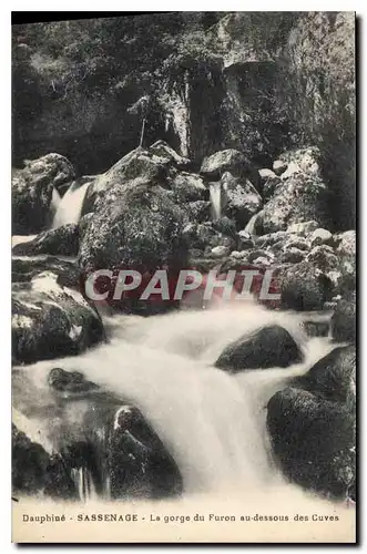 Cartes postales Dauphine Sassenage la Gorge du Furon au dessous des Cuves