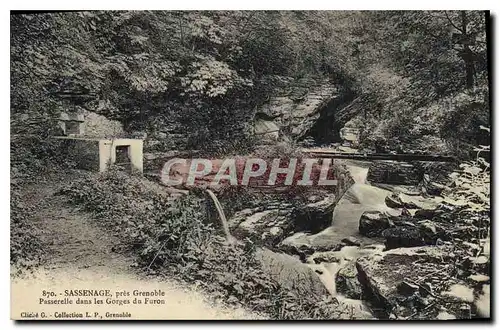 Ansichtskarte AK Sassenage pres Grenoble Passerelle dans les Gorges du Furon