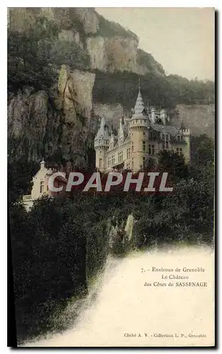 Ansichtskarte AK Environs de Grenoble le chateau des Cotes de Sassenage