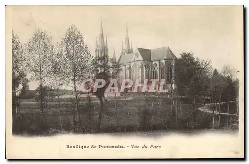 Cartes postales Basilique de Pontmain vue du parc
