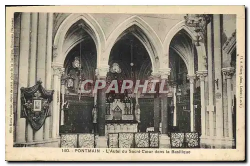 Ansichtskarte AK Pontmain l'Autel du Sacre Coeur dans la Basilique