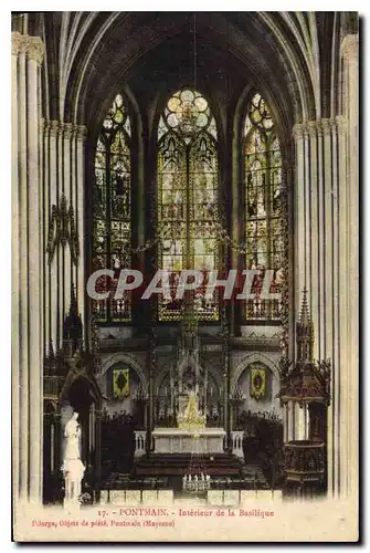 Cartes postales Pontmain interieur de la Basilique