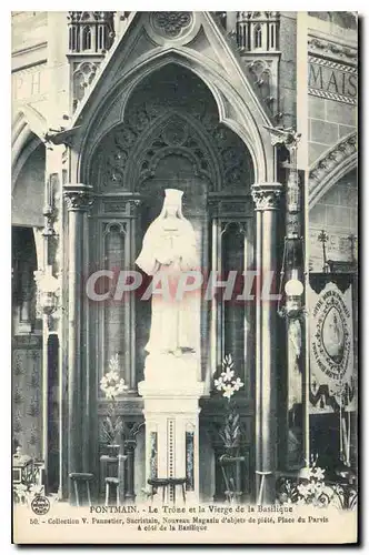 Ansichtskarte AK Pontmain le Trone et la Vierge de la Basilique