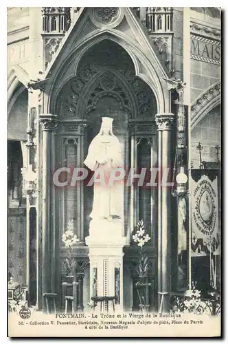 Cartes postales Pontmain le Trone et la Vierge de la Basilique
