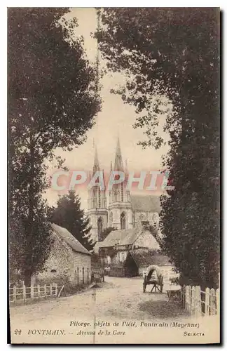 Cartes postales Pontmain Avenue de la Gare