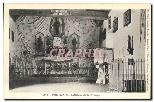 Cartes postales Pontmain interieur de la Grange
