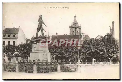 Cartes postales Colmar place Rapp