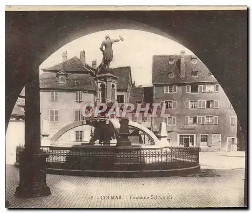 Cartes postales Colmar Fontaine Schwendi