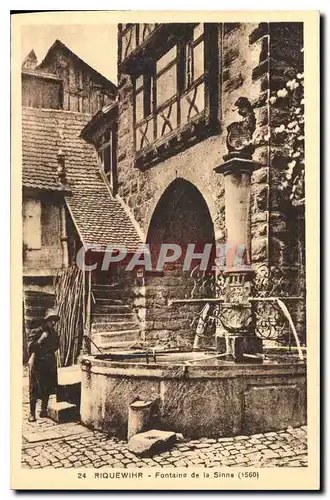 Ansichtskarte AK Riquewihr Fontaine de la sinne