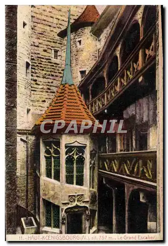 Cartes postales Haut Koenigsbourg Le Grand Escalier