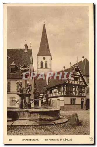 Cartes postales Ammerschwihr La Fontaine et l'Eglise