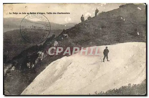 Cartes postales La Neige en Juin au Ballon d'Alsace Vallee des Charbonniers