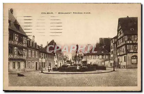 Cartes postales Colmar Monument Roesselmann