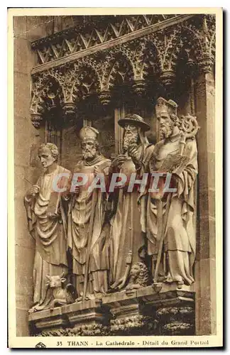 Cartes postales Thann la Cathedrale Detail du Grand Portail