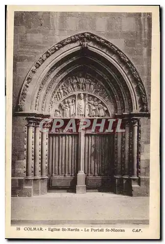 Cartes postales Colmar Eglise St Martin Le Portail St Nicolas