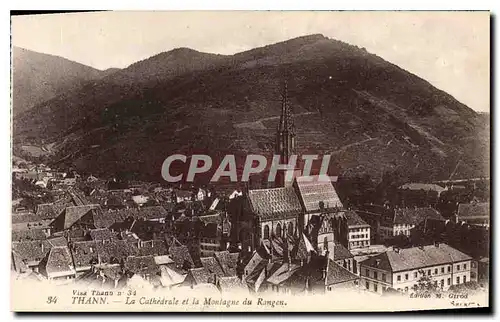 Cartes postales Thann la Cathedrale et la Montagne du Rangen