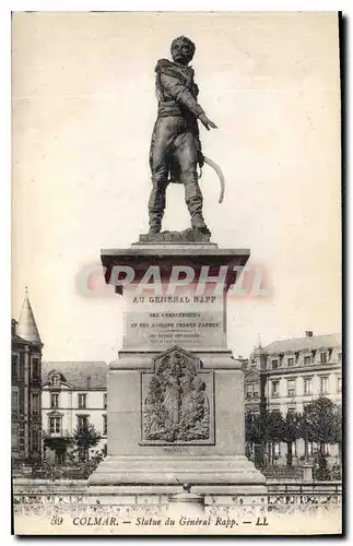 Cartes postales Colmar Statue du General Rapp