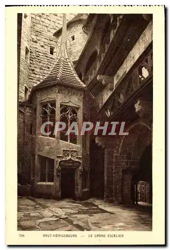 Ansichtskarte AK Haut Koenigsbourg Le Grand Escalier