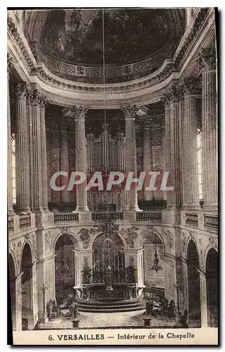 Cartes postales Versailles Interieur de la Chapelle Orgue