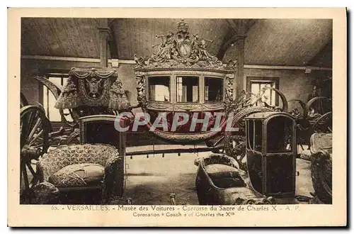 Cartes postales Versailles Musee des Voitures Carrosse du sacre de Charles X