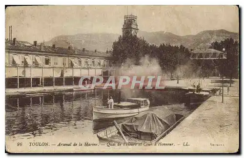 Cartes postales Toulon Arsenal de la Marine Quai de l'Heure et Cour d'Honneur